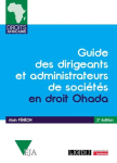 Guide des dirigeants et administrateurs de sociétés en droit OHADA vignette